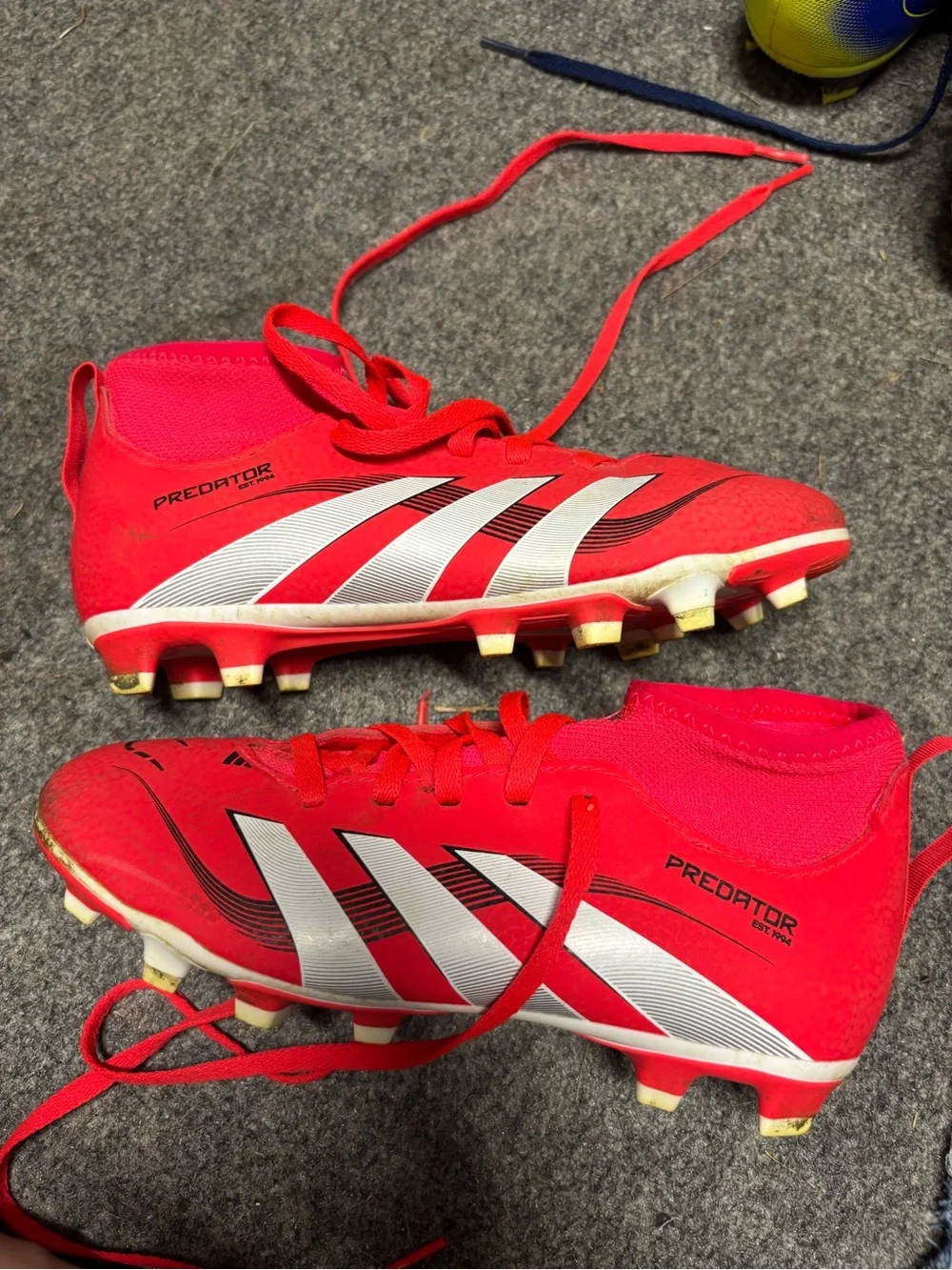 adidas Kids Predator Soccer Cleats - Bright Red & White